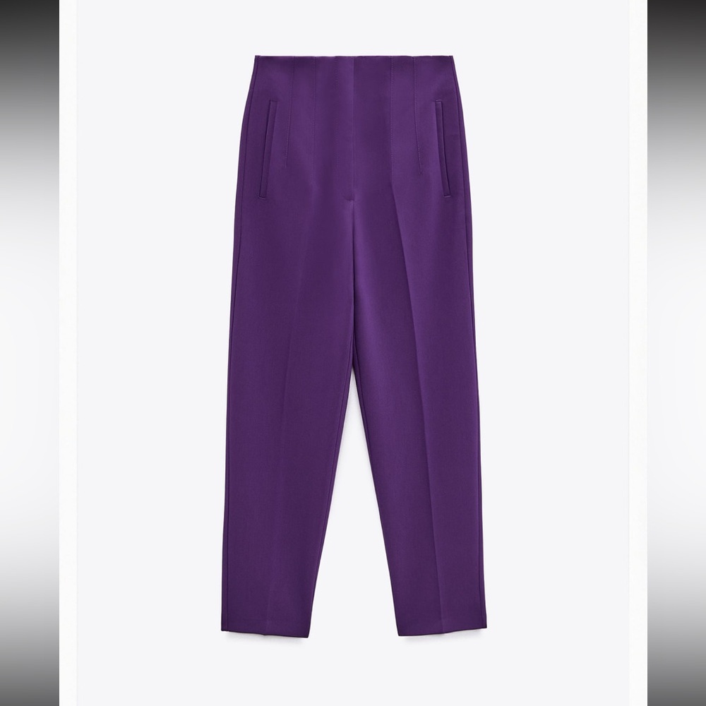 COPY - High waisted purple pants ZARA